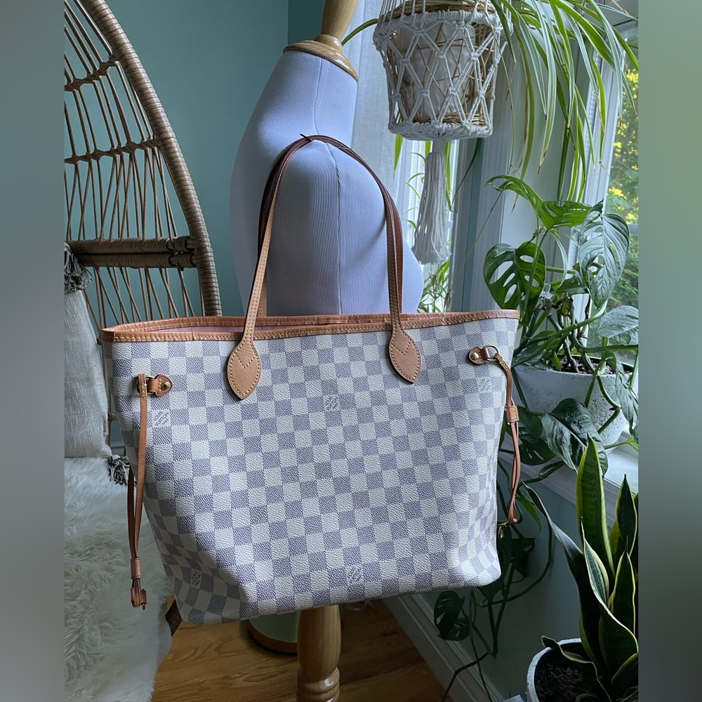 Louis Vuitton Damien Azur Neverfull Rose Ballerine